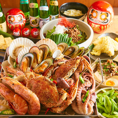 ◆豪華絢爛*貝鍋・蟹味噌甲羅焼き・お造り盛り堪能『極』コース◆お料理8品・3H飲放付【5000円】