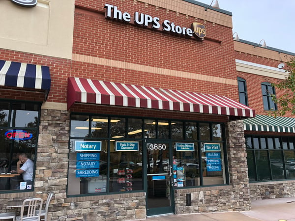 Exterior storefront image of The UPS Store #5596 in Wake Forest, NC