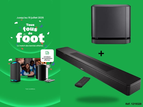 Barre de son BOSE Smart Soundbar + Caisson de basse BOSE Bass Module 500