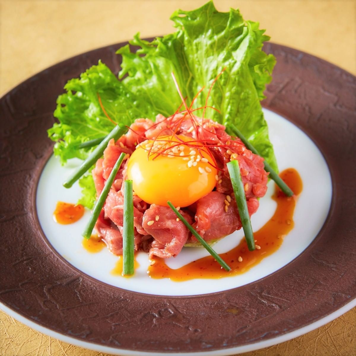 熟成肉 牛冷しゃぶユッケ仕立て