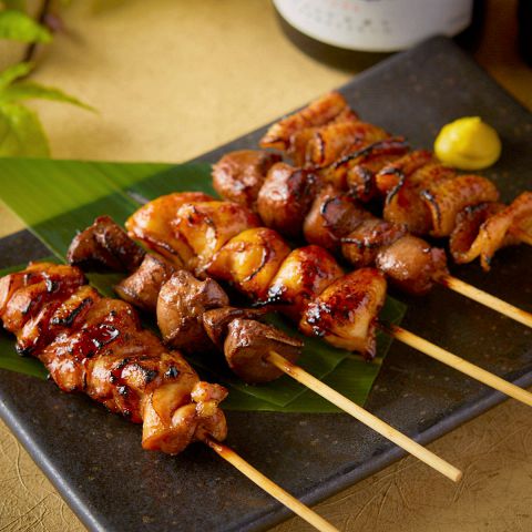 串焼き5種盛り合わせ (塩)(タレ)