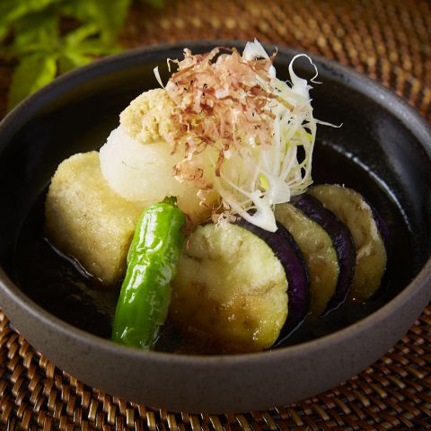 豆腐と茄子の揚げ出し