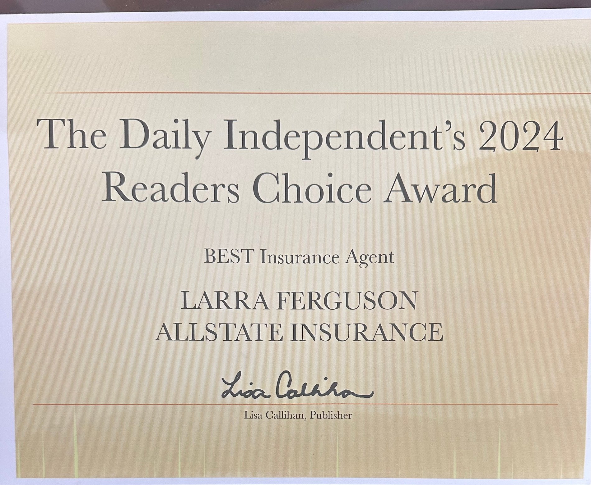The Daily Independent's 2024 Readers Choice Award