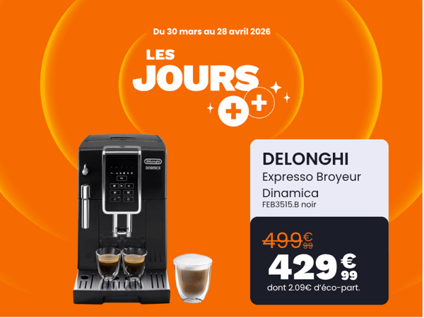 Les jours++ - Expresso Broyeur DELONGHI Dinamica à 429.99€