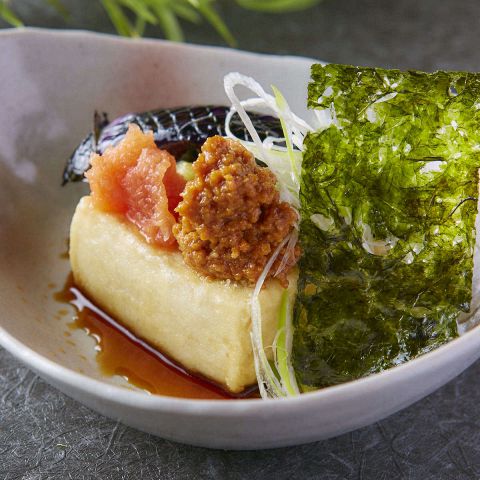 茄子と肉みそ揚げ出し豆腐