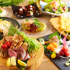 【欅】熟成塩豚と鉄板チキンのグリルや鮮魚の盛り合わせなど■2時間飲み放題付き8品4000円