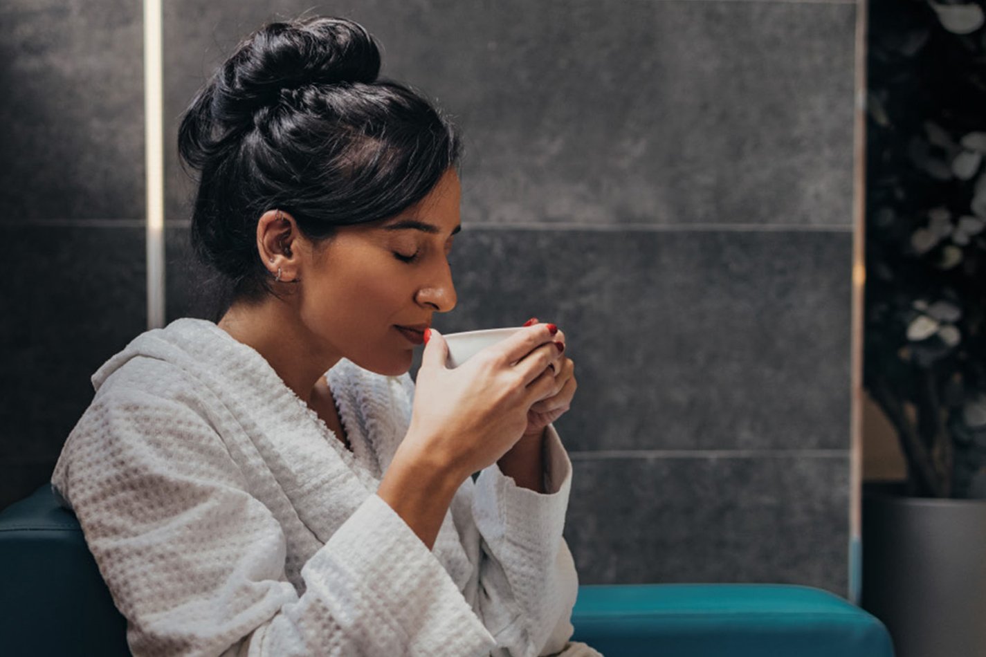 women sipping tea.
