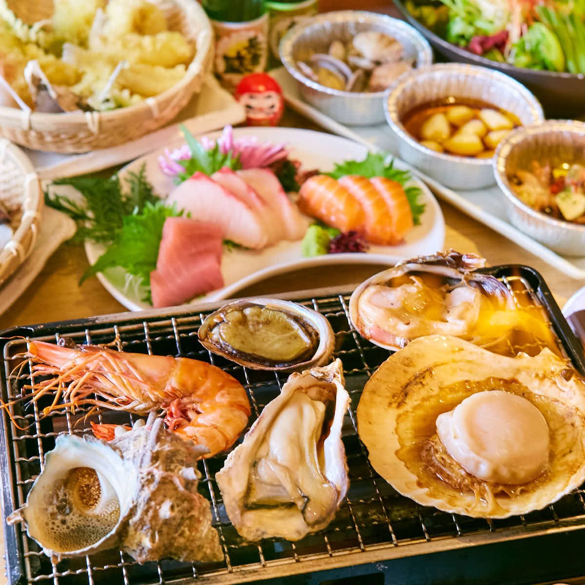 《浜韓贅沢コース》2時間飲み放題!浜焼き人気5種盛り・スンドゥブ等、浜韓の人気満載コース【9品5000円】