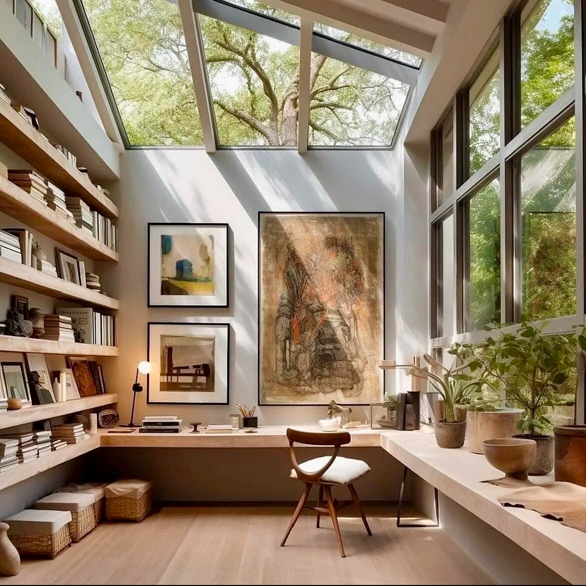 Sunroom Storage Custom office organization bookcases and bookshelves California Closets Gulf Coast & New Orleans