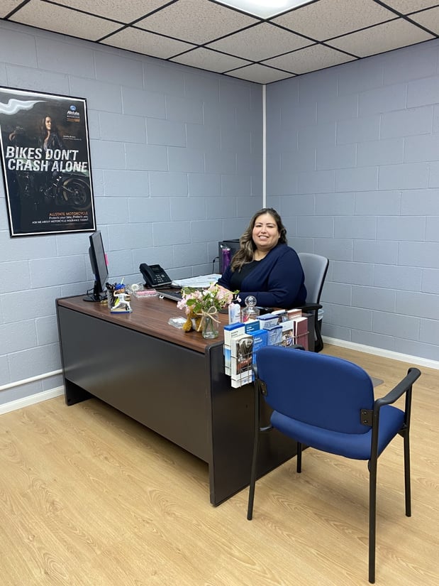 Our licensed sales producer Mariela Zamora ready to help protect you against Mayhem.