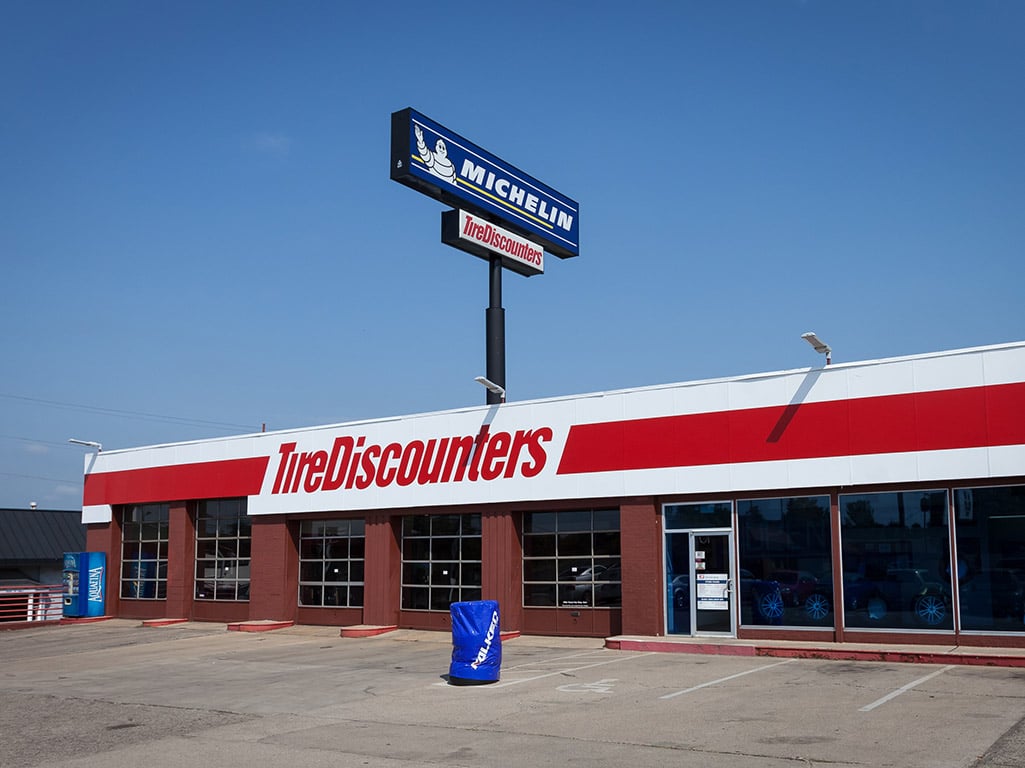 front of store