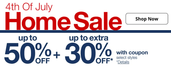Save up to 50% off during JCPenney's 4th of July Home Sale