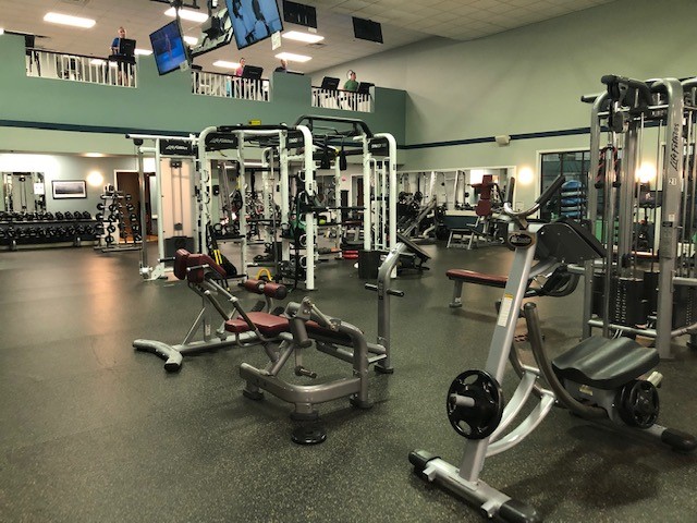 Bay State Physical Therapy Kingston MA Patient care area gym and PT equipment.