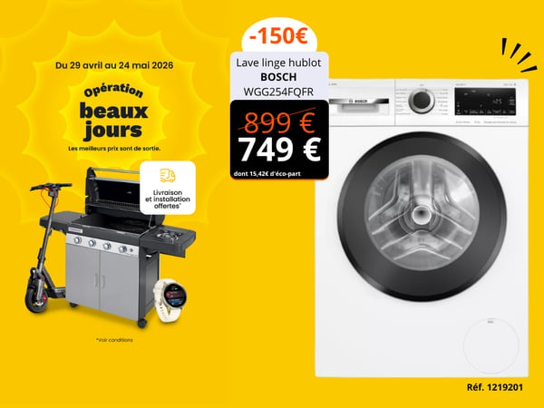 Lave linge hublot BOSCH WGG254FQFR