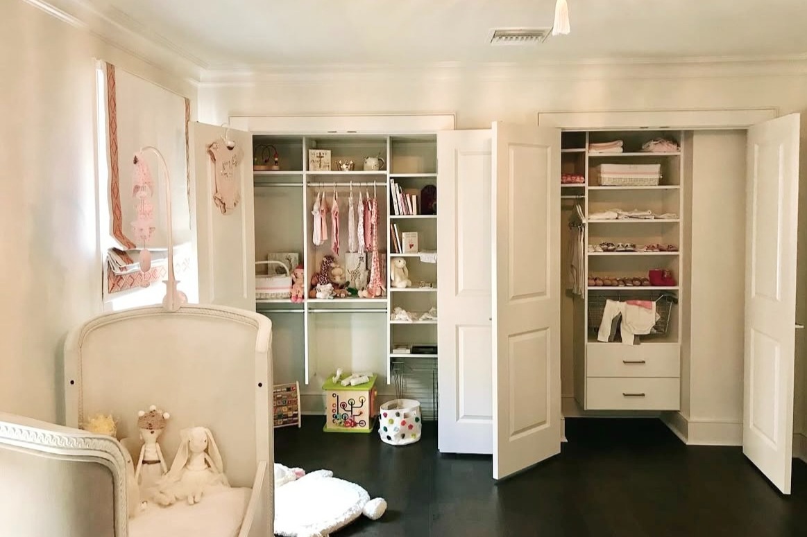 Nursery Closet Reach-in closet custom closet organization drawers for closets California Closets Gulf Coast & New Orleans
