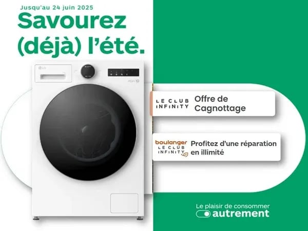 Choisissez votre lave-linge et profitez de la livraison offerte chez Boulanger Bordeaux Libourne.