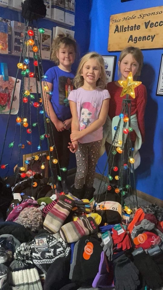 socks hats and glove drive for our girl scout troop 60355 Adams center