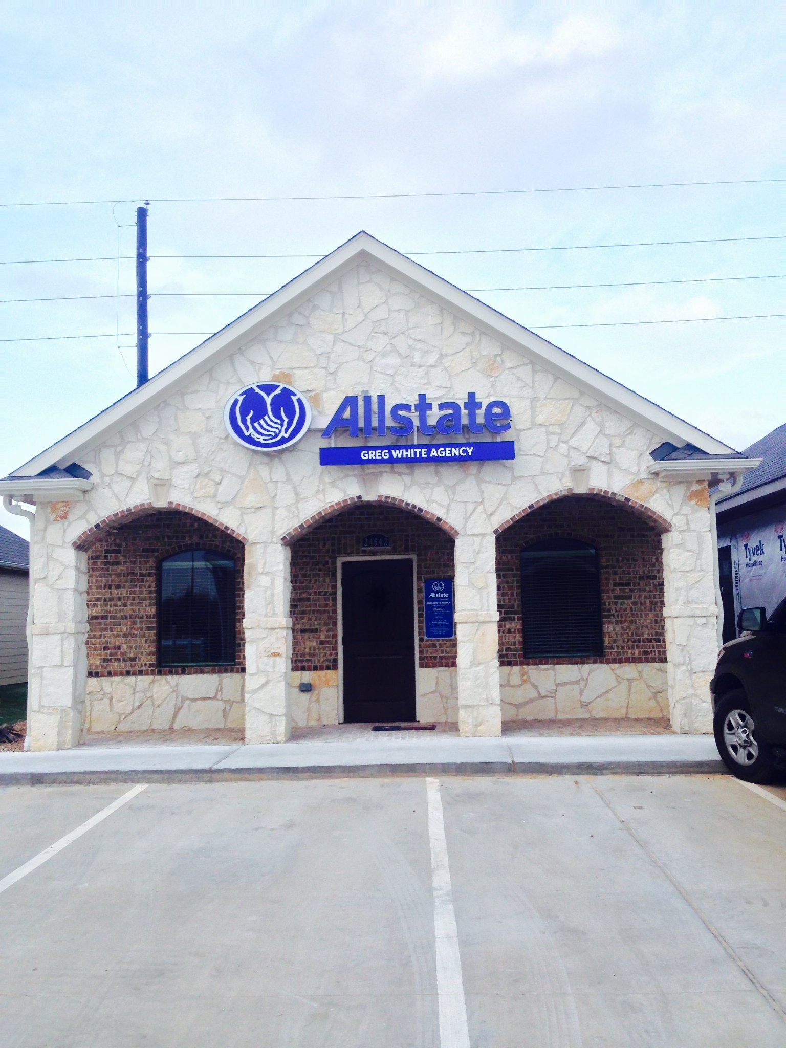 front of office