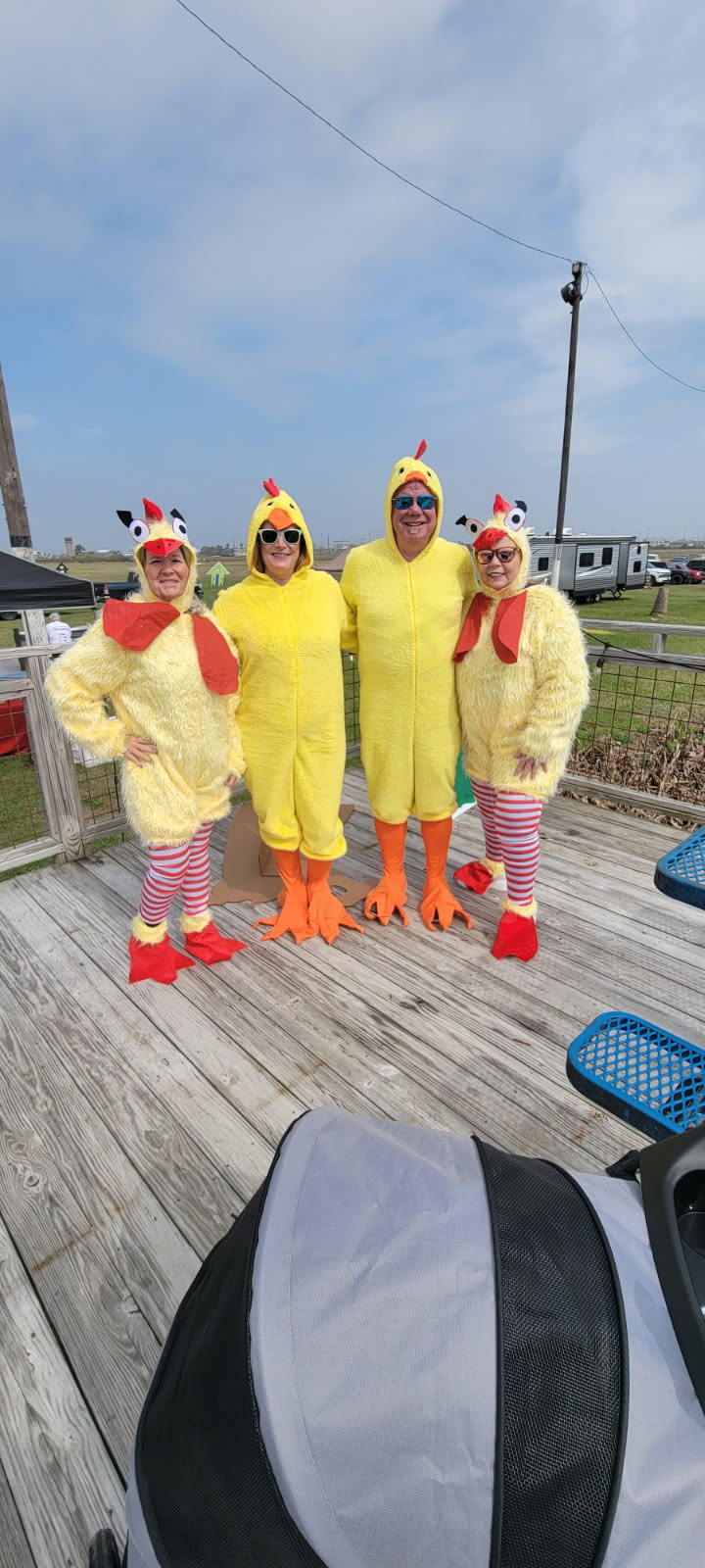 Annual Chicken Run. Nothing but us Allstate Chickens