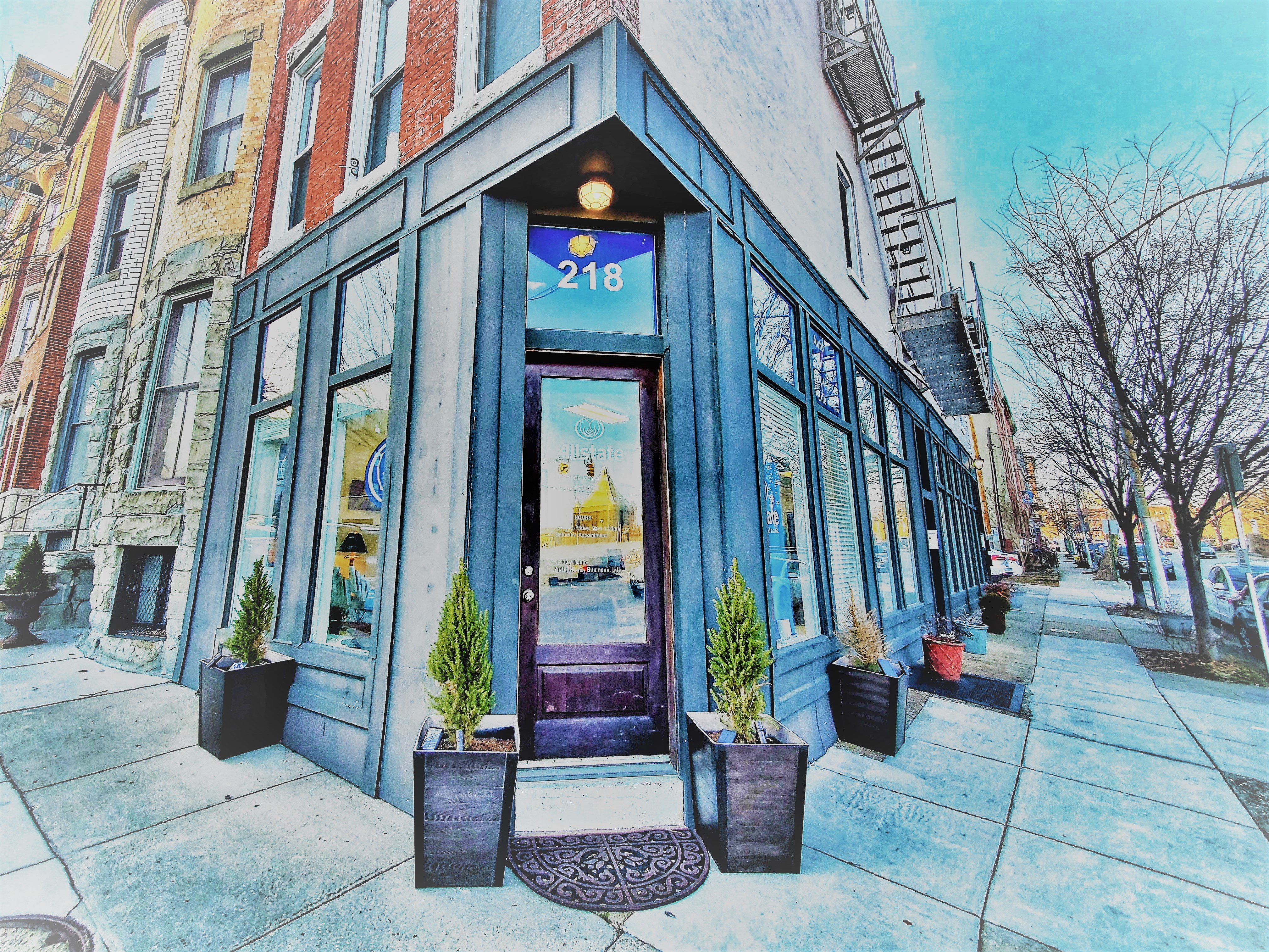 Office Entrance at the corner of Chase street and Guilford Avenue