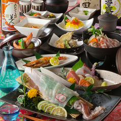 9~10月■極■イカ姿・馬刺・選べる鍋or牛サーロイン付コース◆11品5500円・2h飲放→【5000円】