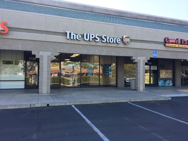 front of the ups store at 7726 N 1st St
