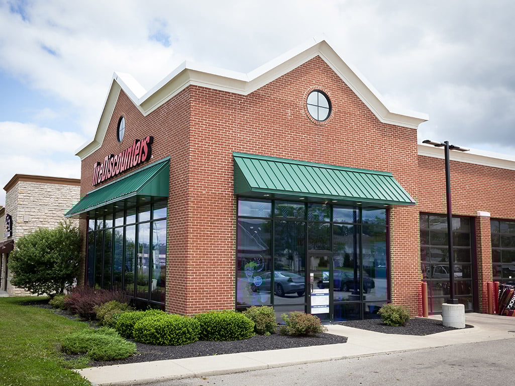 front of store