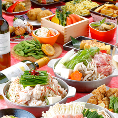 ■食べ飲み放題■全110種!もつ鍋・水炊きetc食放+2h飲放付プラン3980円⇒日~木【3480円】