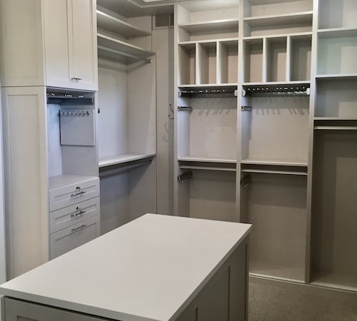White Walk-In Closet