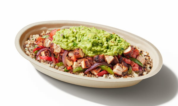 Chipotle Mexican Grill Whole30® chicken bowl with cilantro-lime cauliflower rice