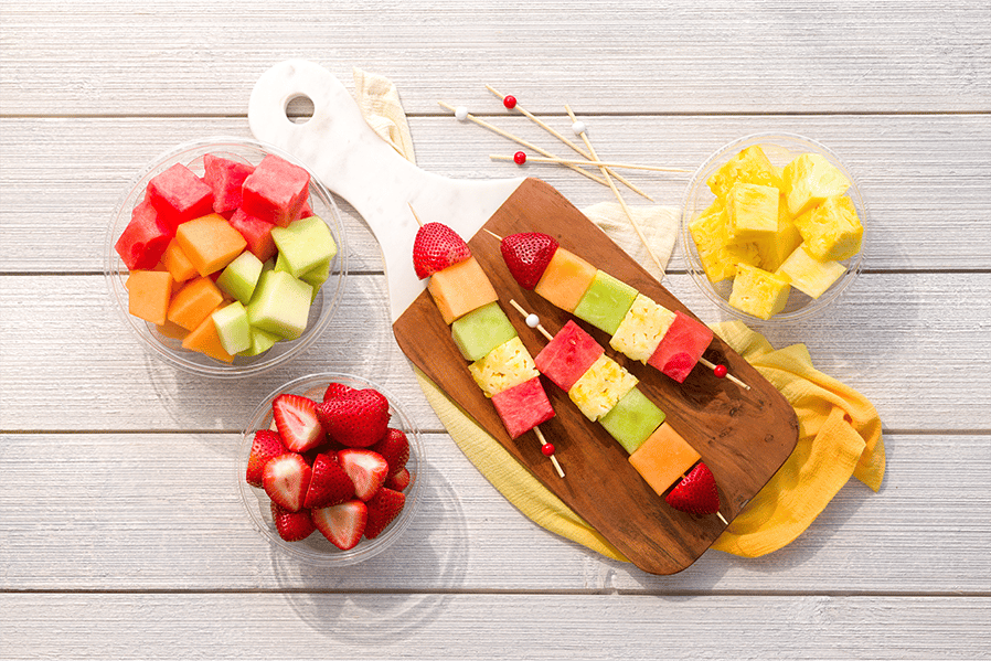 fresh strawberries and fruit for spring