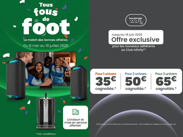 CATALOGUE FOOT - Profitez de nos offres pour tous les événements sportif : Rugby, FOOT, Tennis, F1.... avec Boulanger Niort