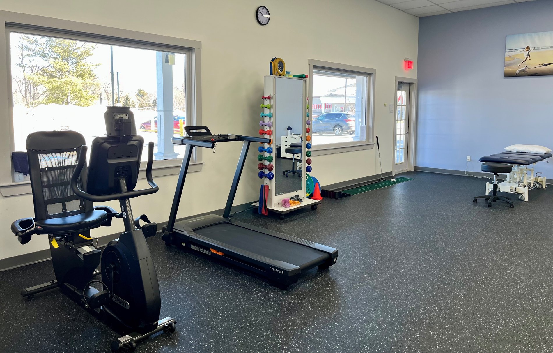 MVPT Physical Therapy - Biddeford, Maine Patient Care Area and equipment for gym area- Now Accepting New Patients.