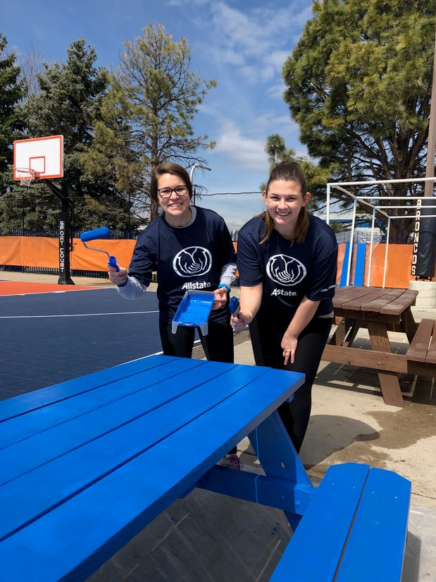 Helping at the Boys and Girls Club