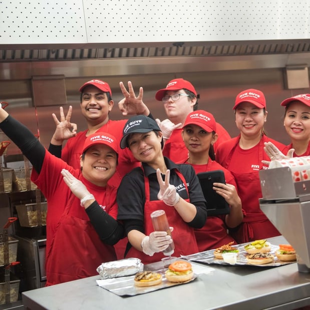 NOW HIRING AT FIVE GUYS K11!