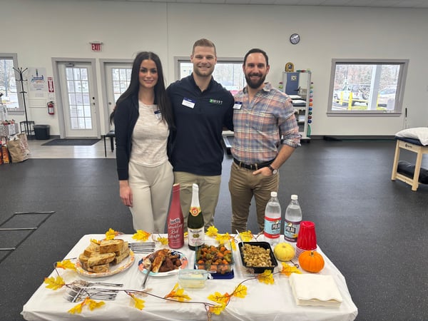 Biddeford Thanksgiving; Kaitlyn W, Domenic S, Andrew G.