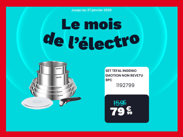 Batterie de cuisine TEFAL Ingenio Emotion 8 pcs L8968S04