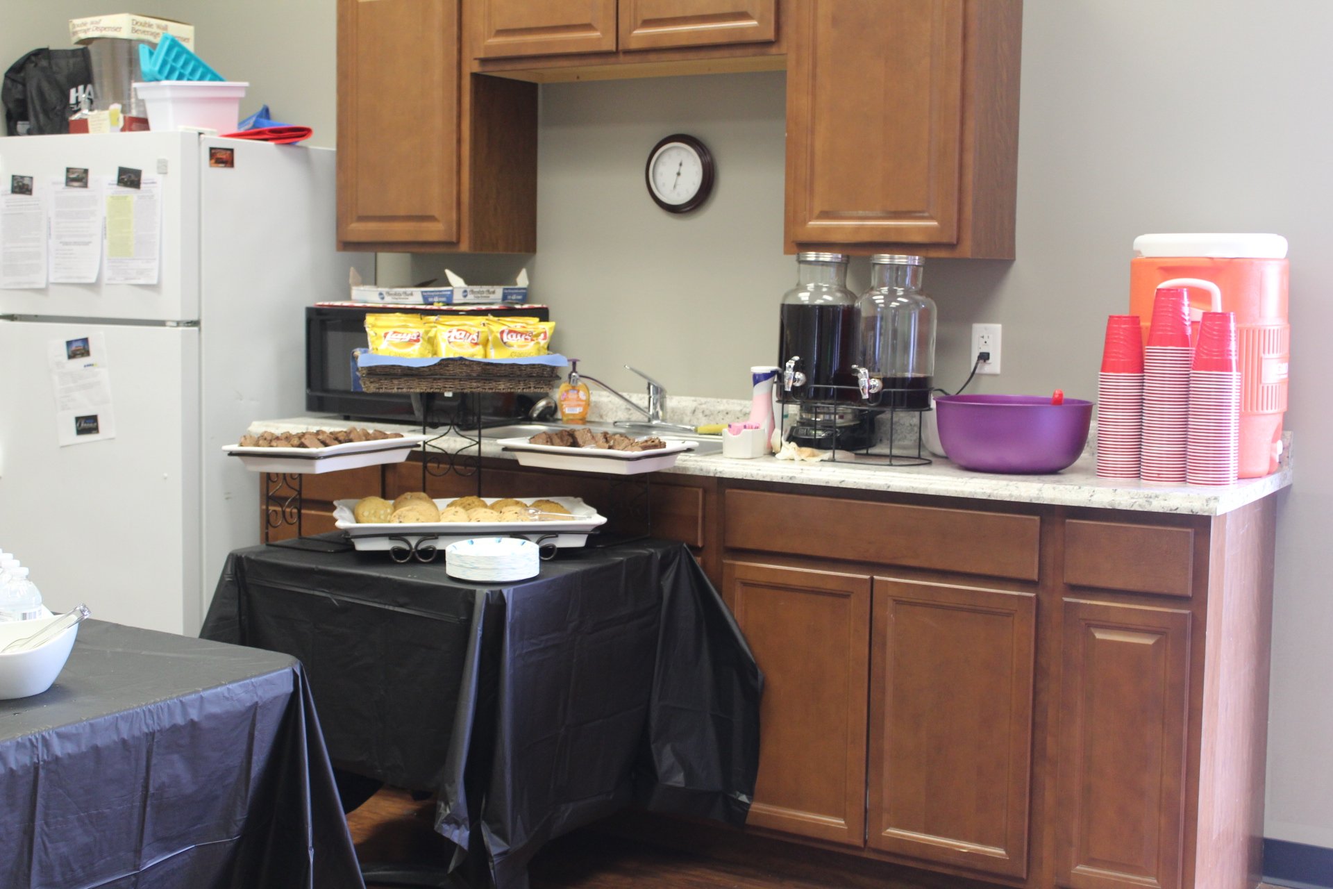 2019 Customer Appreciation Event. Baked beans, pasta salad, chips, cookies, and brownies rounded out our menu.