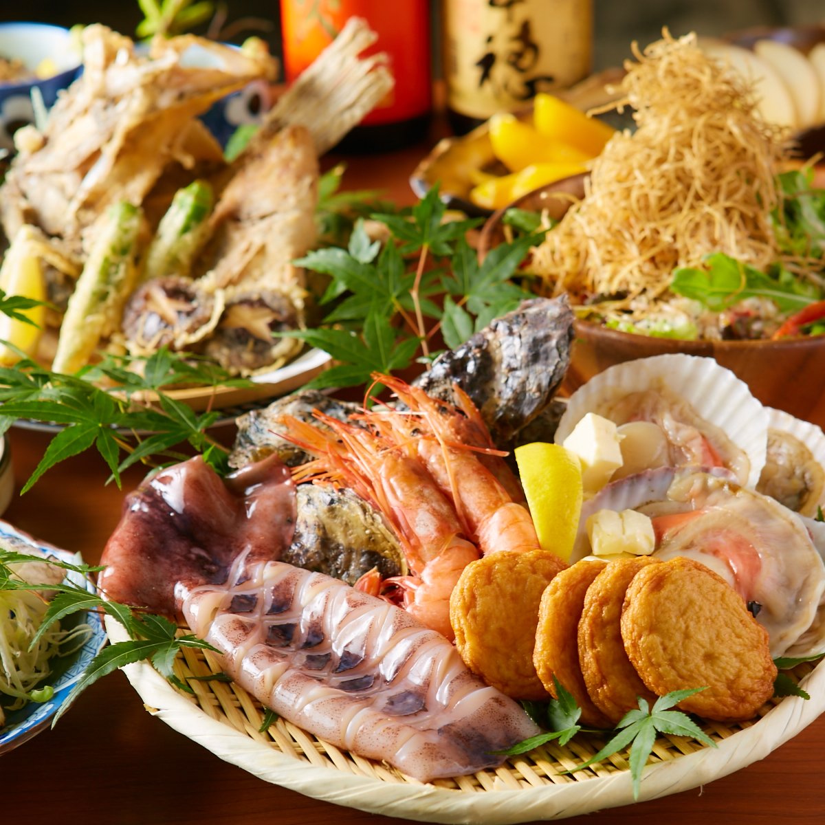 《食べ飲み放題》2時間飲み放題付き!人気の浜焼き盛り合わせ”豪華12品”食べ放題コース【8品4000円】