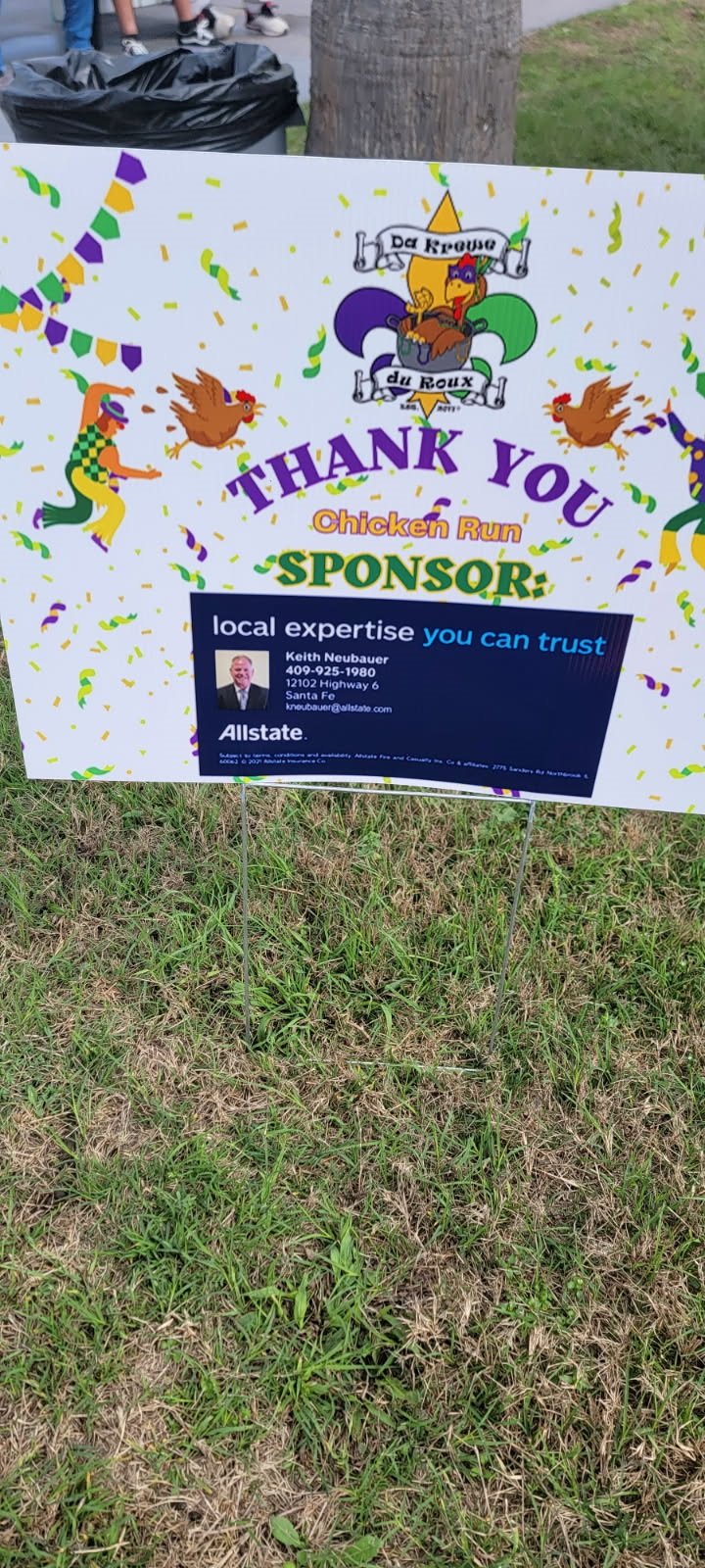 We love to sponsor fun events. We sponsored the Annual Chicken Run February 2025. We had so much fun. 1111`2