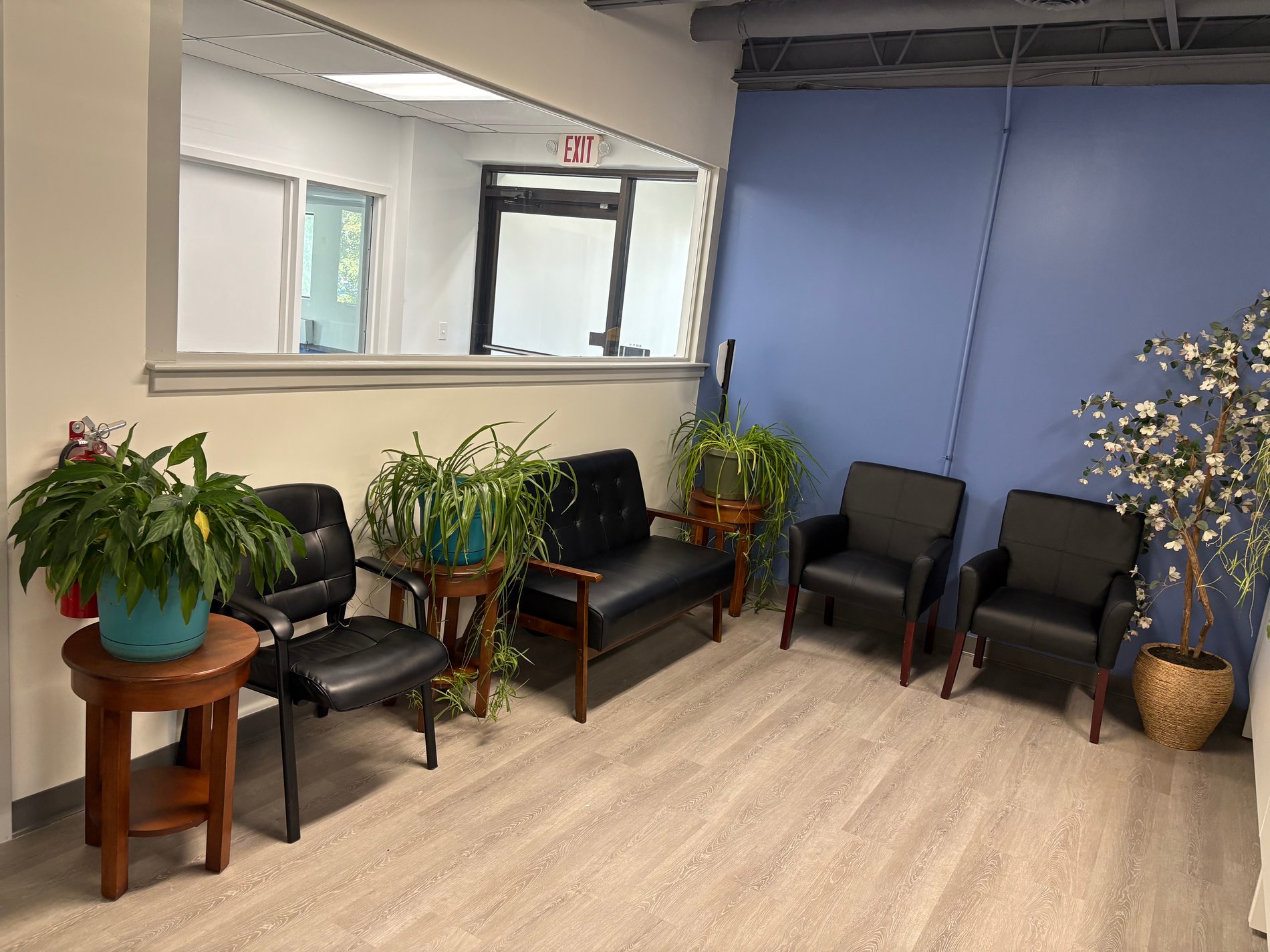Bay State Physical Therapy - Bedford MA waiting room area.