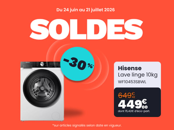 Lave linge hublot HISENSE WF10453SBWL dans votre magasin Boulanger Saint Omer !