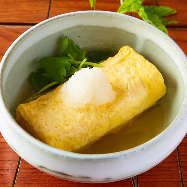 出汁につかった玉子焼き
