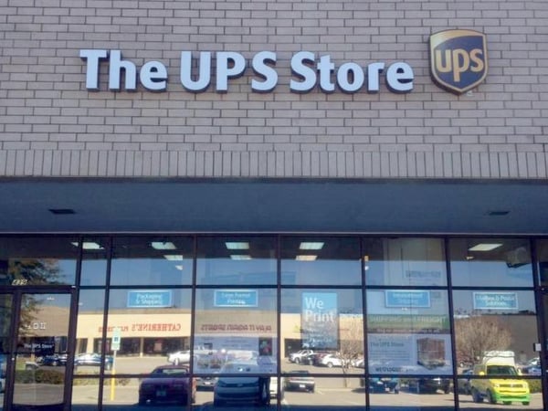 Facade of The UPS Store Westwood Shopping Center