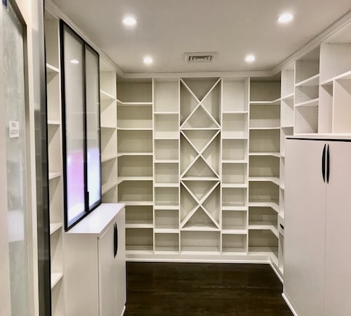 White Walk-In Closet