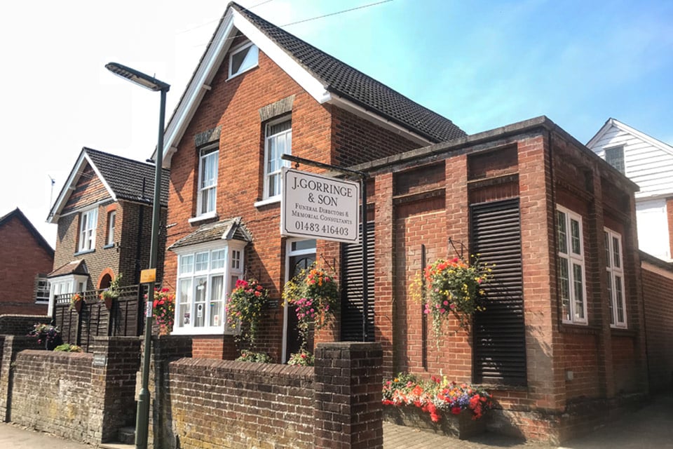 J Gorringe & Son Funeral Directors in Godalming, Surrey.