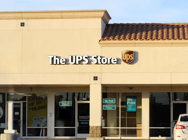 Exterior storefront image of The UPS Store #1745 in Hemet, CA