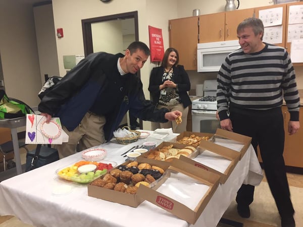 Sharing breakfast with Huston Middle School in Lower Burrell