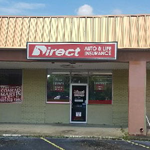 Front of Direct Auto store at 1999 Highway 80 West, Jackson