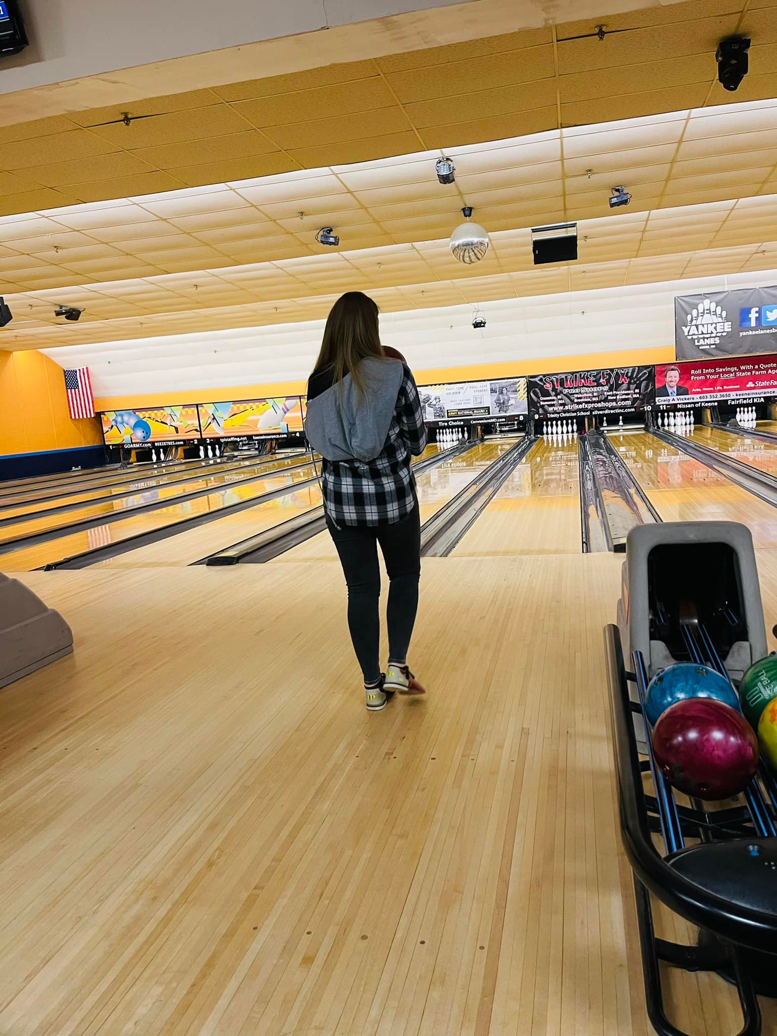 Representing Allstate at the Greater Keene Chamber of Commerce Bowling event, May 2022.
